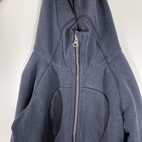 Lululemon Scuba Full Zip Hoodie Women's Blue Thumbholes‎ Cozy Activewear Size 4 - Picture 5 of 9